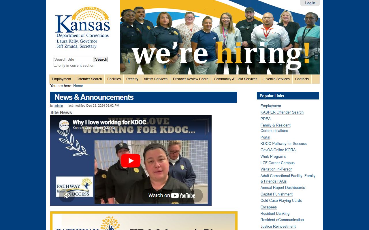 Chautauqua County arrest records Kansas Department of Corrections