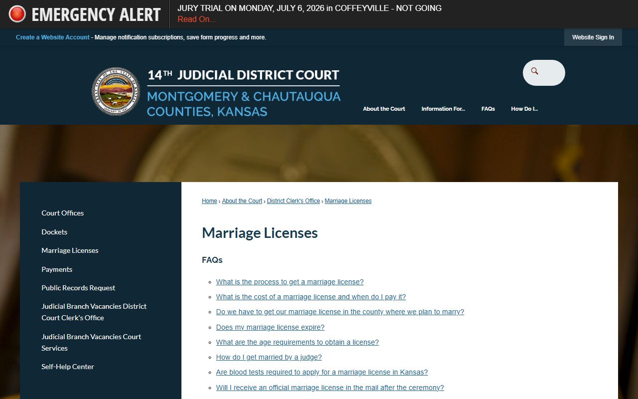 Chautauqua County court dockets payment and municipal warning
