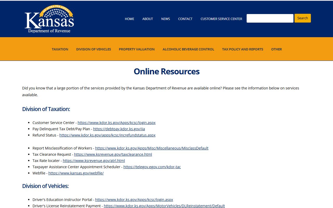 Chautauqua County traffic court records and Kansas Department of Revenue online services