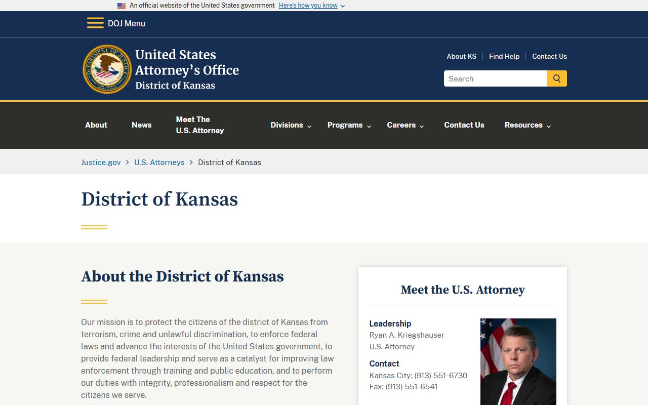 Chautauqua County warrant records and U.S. Attorney District of Kansas